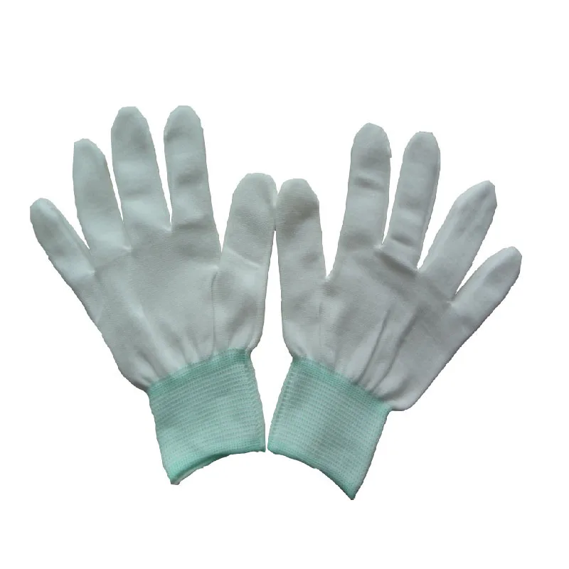 Promotion sale 24 pcs/lot=12 pairs/lot 13 needle ordinary white nylon gloves Breathable gloves for home use