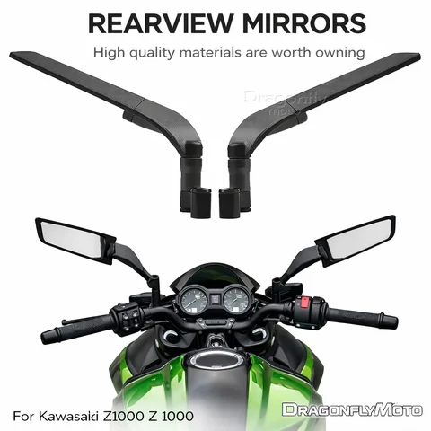 For Kawasaki Z1000 Z 1000 Motorcycle Wind Wing Side Rearview Mirror Adjustable Rotating Motorbike Accessories Accesorios reversi