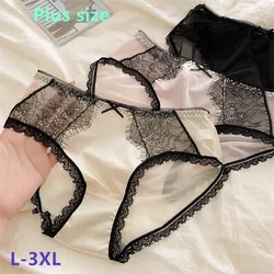 Ropa interior femenina satin lace lenceria Plus size underwear women Light luxury bragas seamless lingerie woman sexy panties