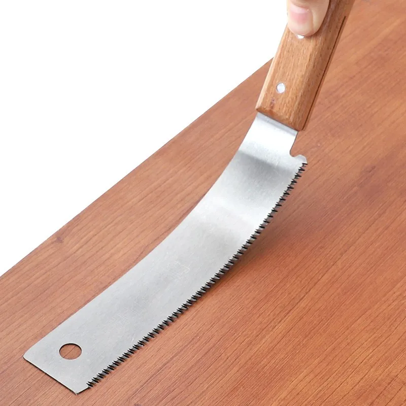 12 Inch Small Hand Saw Flush Cut Saw Woodworking Hand Saw Wooden Straight Handle Single Edge Pull Saw Trim Tool for Household