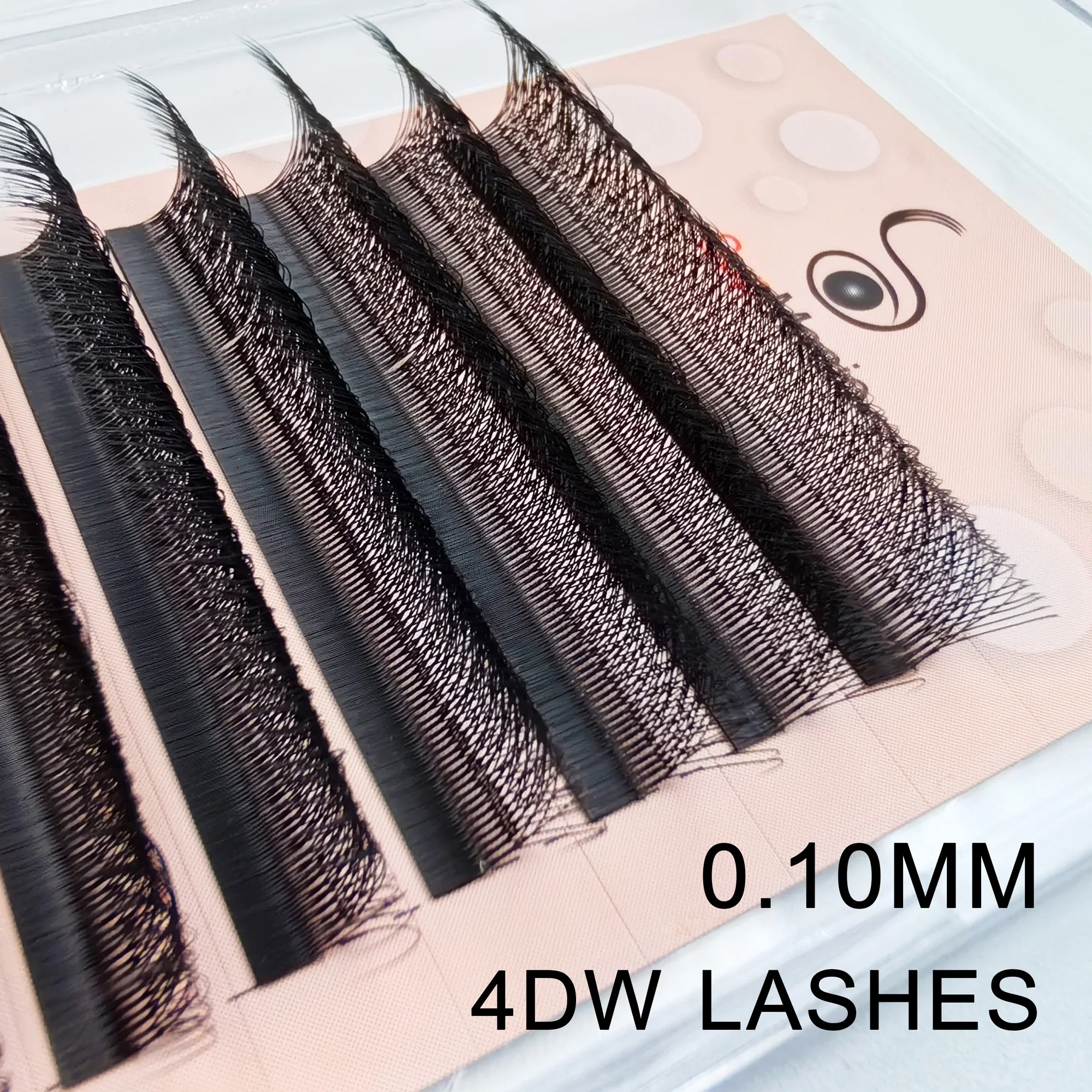 Supmacio 4D W Shape Lashes 0.10 Hand Waved Premade Fans Eyelash Extensions Full Lashes Natural Soft Light Individual Eyelash