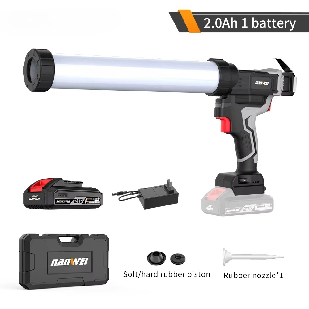 Industrial Grade Cordless Electric Glue Gun for Home Use Soft & Hard Caulking for Windows & Doors Battery Powered