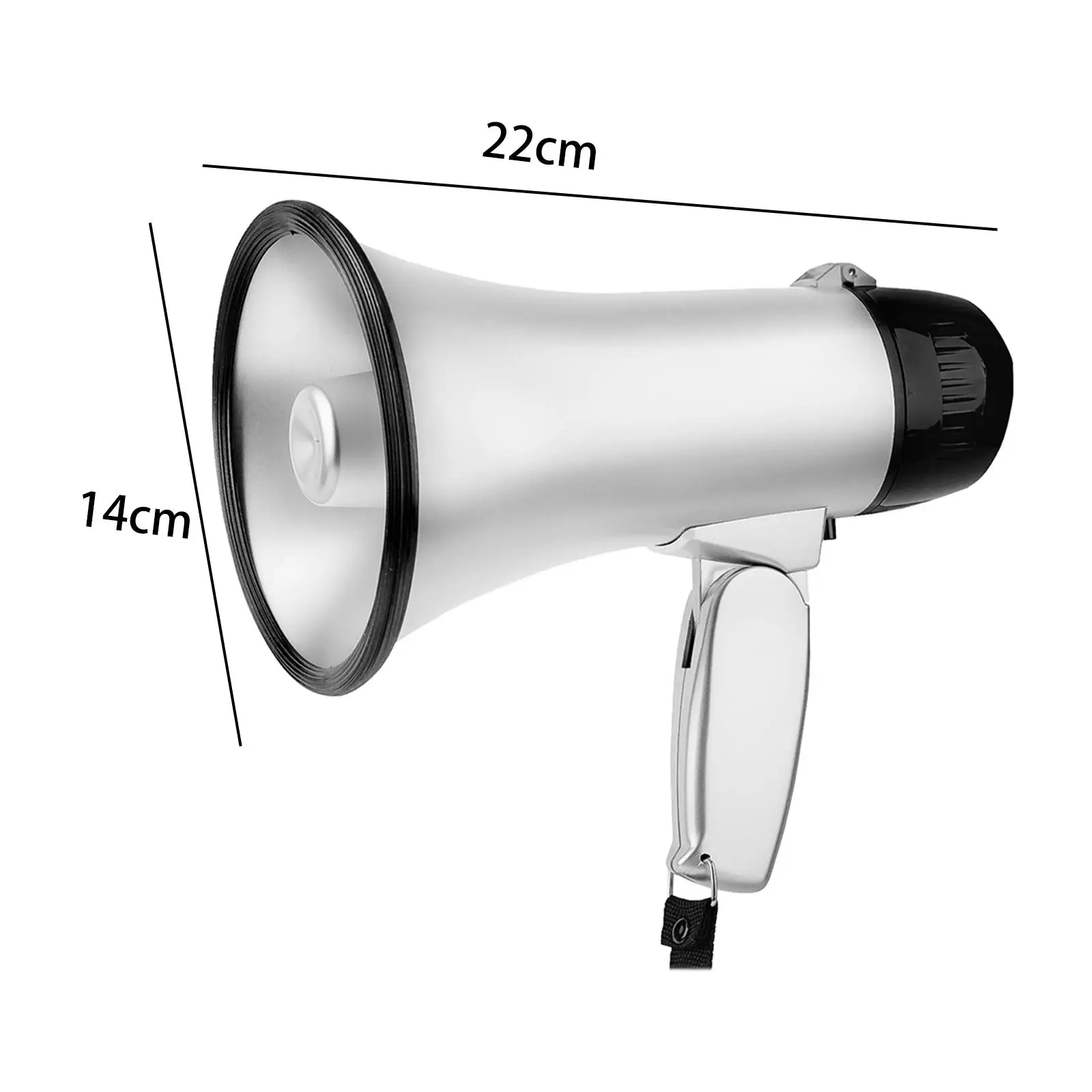 Handheld Bullhorn Megaphone Voice Recording 25W Alarm for Soccer, Football, image 6