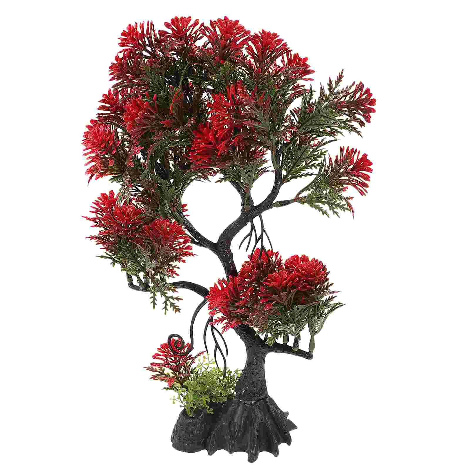 

Simulated Big Tree Fish Tank Small Aquarium Decorations Bowl Model for Artificial Aquatic Plastic Accessories