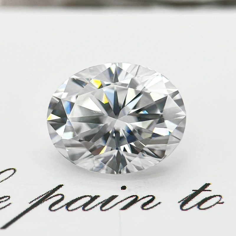 

With GRA Certificate Moissanite Stone D Color Oval Cut VVS1 for Gemstone Charms Beads Advanced Jewelry Making Materials