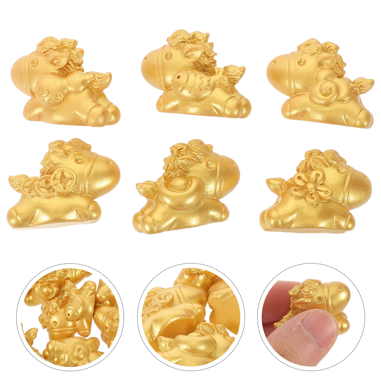

30pcs Mini Statue Small Resin Horse For Chinese New Year 2026 Decor Zodiac Animal Ornament, Desktop Home Decoration, Miniature