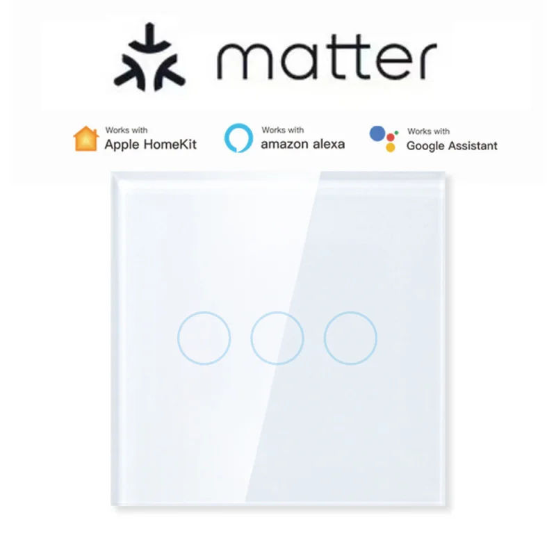 

TS matterSwitch Европейский StandardwifiSmart Touch SwitchHomeKit, Alexa, прямой код GoogleScan