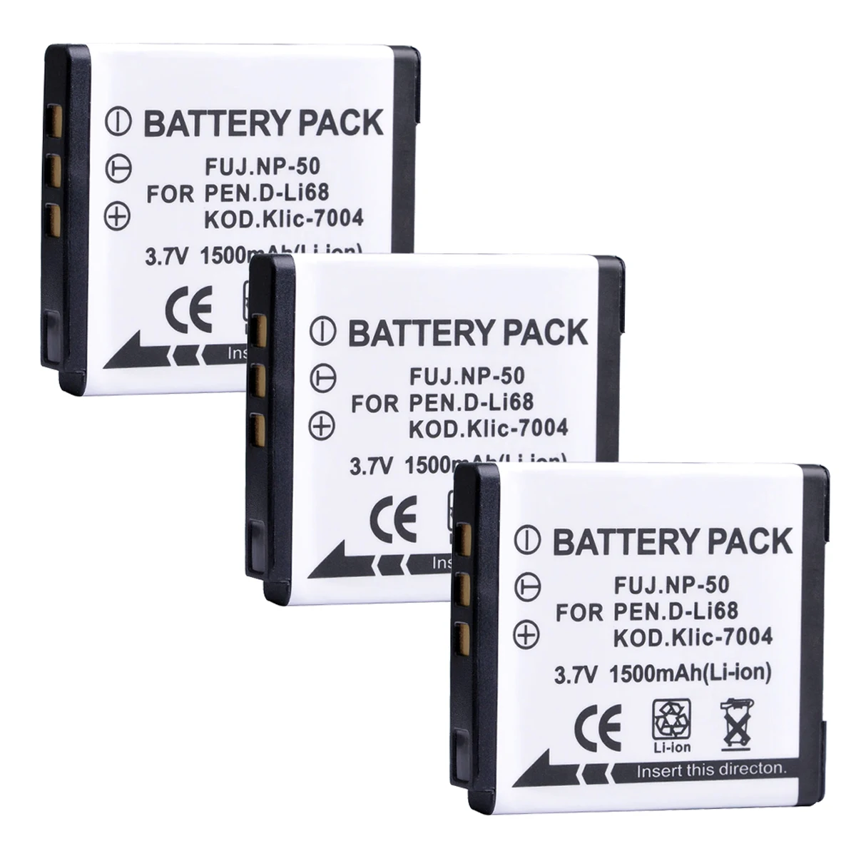 1500mAh NP-50 FNP50 NP50 KLIC-7004 D-Li68 Battery for Fujifilm X10 X20 XF1 F50 F75 F665 F775 F900 EXR F505 F305 F85 F200 F100