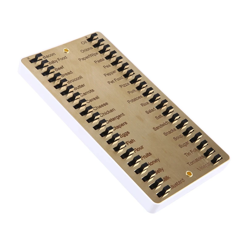 1 Piece Metal Grocery List Metal Sliding Shopping List Mat For Shopping Working 5.5X3.15In