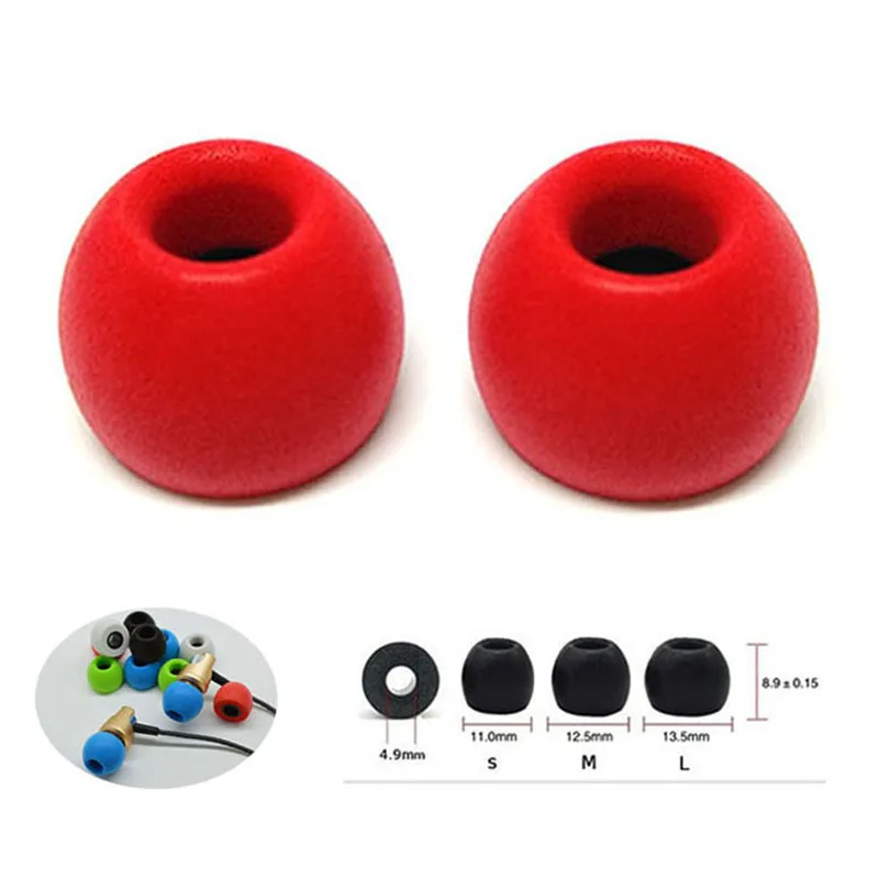 1Pair ANJIRUI Memory Foam Eartips TS-400 (L M S) Caliber Ear Pads 4.9mm For In-ear Earphone 4.9mm-6.0mm Tips Sponge Ear Cotton