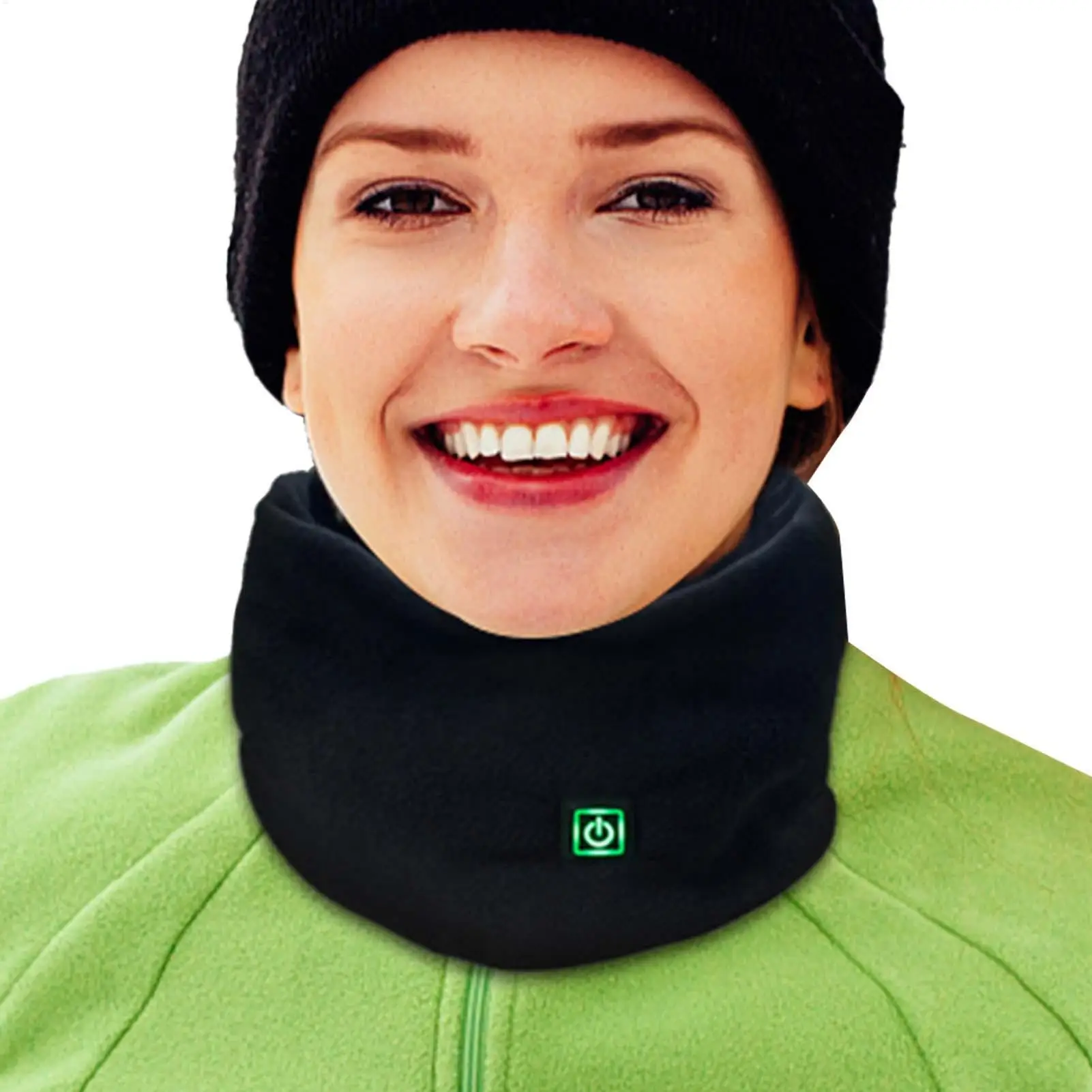 Electric Heated Neck Warmer Three Adjustable Temperature Levels for Warmth and Neck Massage Neck Relaxation Black