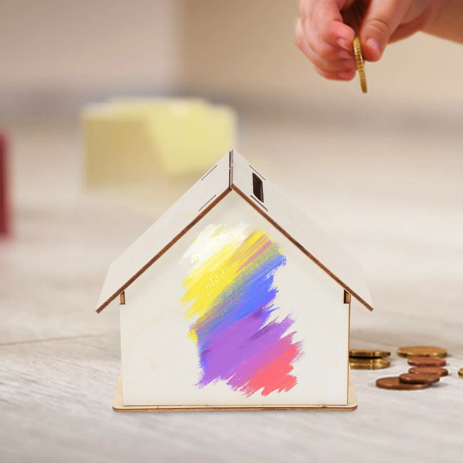 12pcs-diy-wooden-piggy-bank-unfinished-small-wood-houses-painting-craft-kit-children-saving-bank-stem-activity