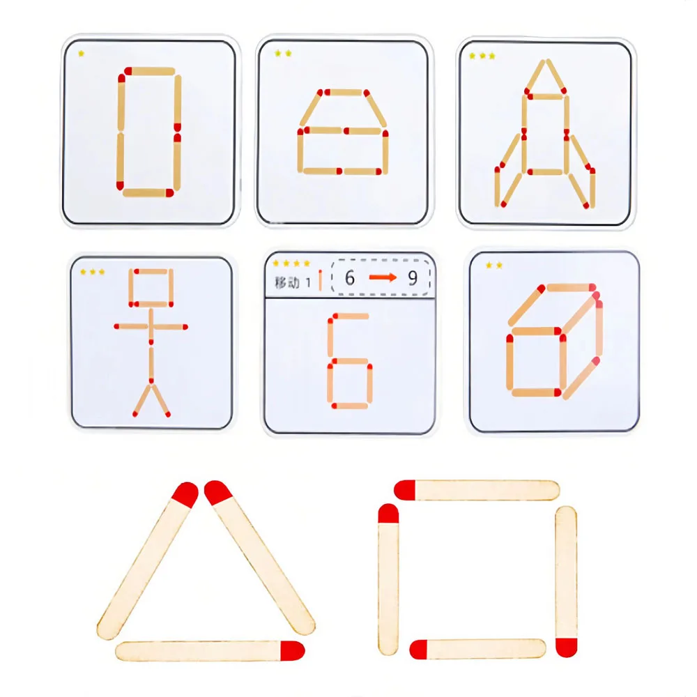 몬테소리 매치 퍼즐, DIY 수학 기하학 보드 게임, 사고 매치, 논리 훈련, 교육 선물, 소년 소녀용 나무 장난감