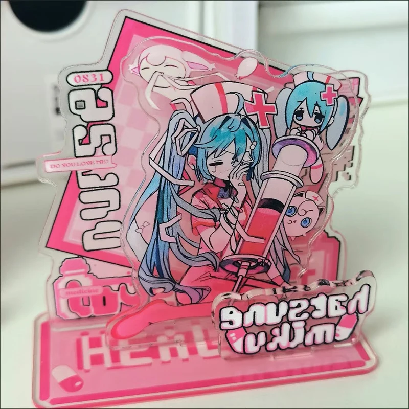Hatsune Miku Standing Sign Figure Model Anime Acrylic Toys Cartoon Stand Models Desktop Ornaments Decoration Fan Collection Gift