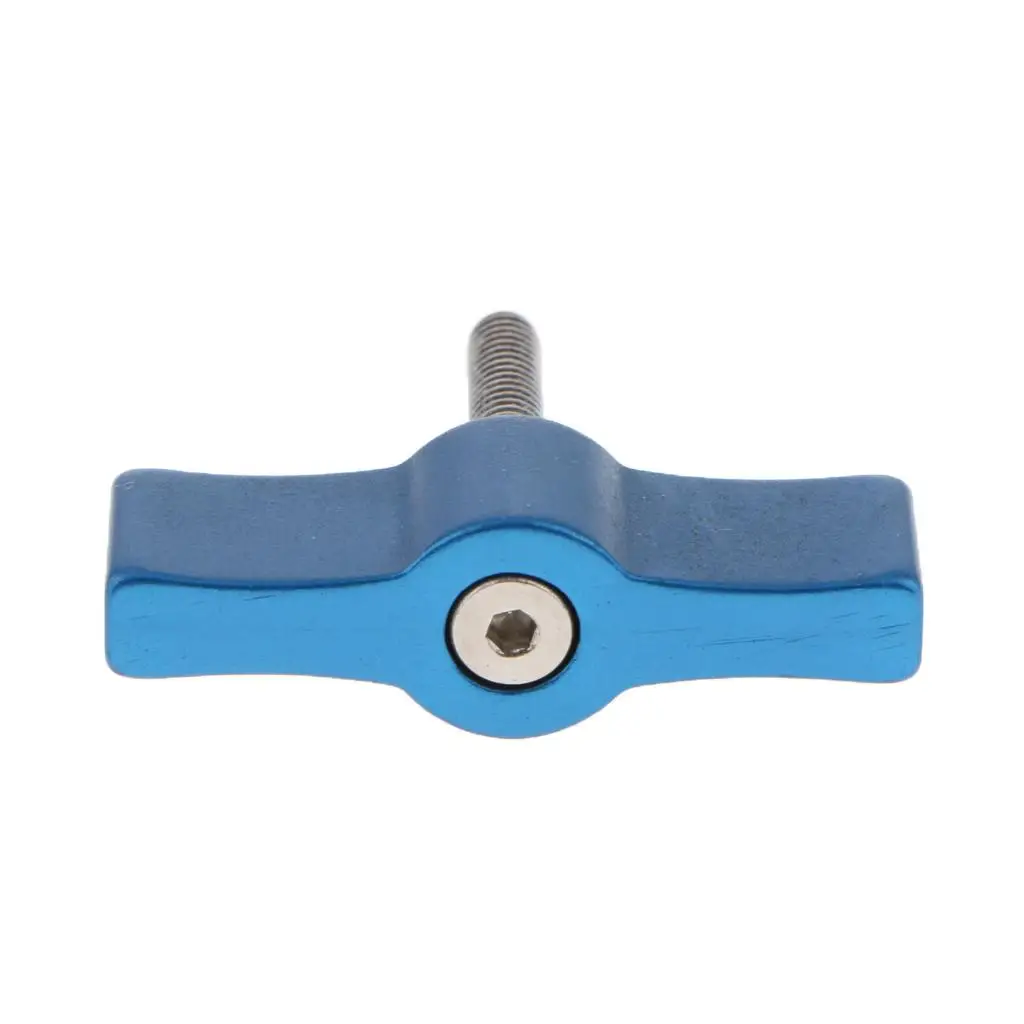 M4 Rotating Knob Handle Screw Adjustable Thumb Lever Aluminum Alloy T Shaped Anti Shedding Screw for Rod Clamp