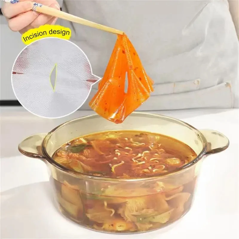 12Pcs/Bag Disposable Soup Oil Absorbing Paper Kitchen Food Oil Absorption Paper Kitchen Gadgets Accessorie