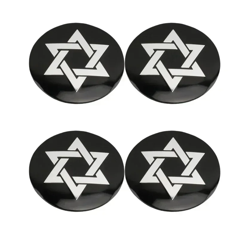 4pcs 56mm Star Logo Alloy Car Wheel Hub Center Stickers for Land Rover Subaru Skoda Mercedes Benz Mitsubishi Auto Accessories