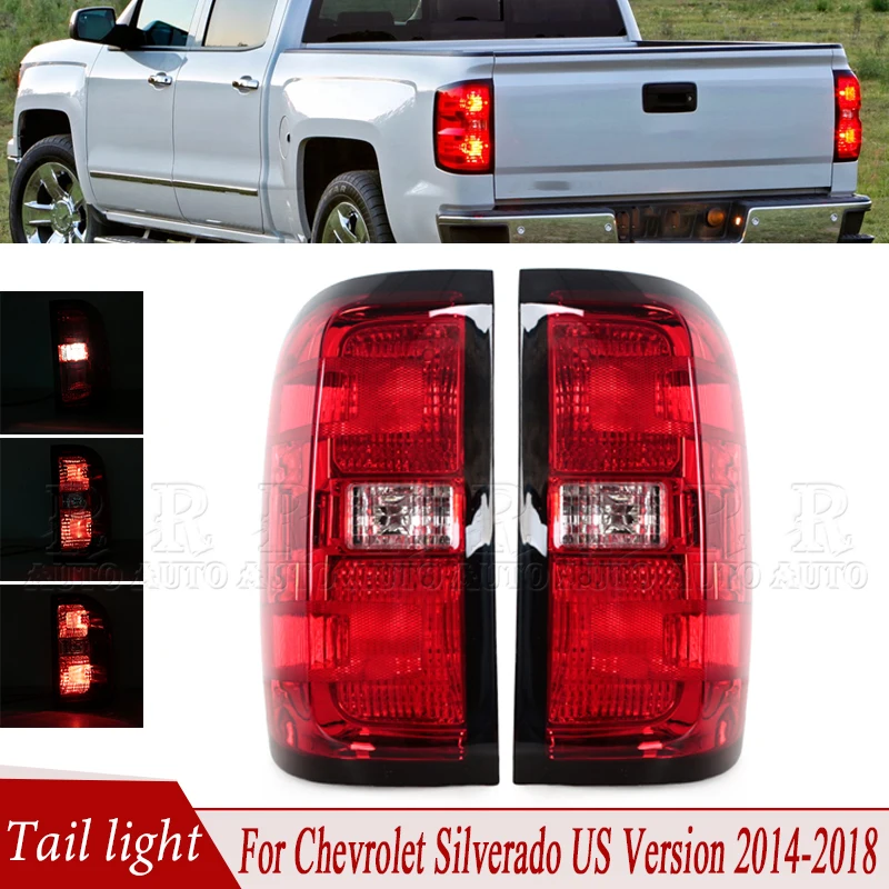 

Задний фонарь в сборе для Chevrolet Silverado 2014-2018, американская версия, задний стоп-сигнал, противотуманная фара, указатель поворота GM2801261 GM2800261