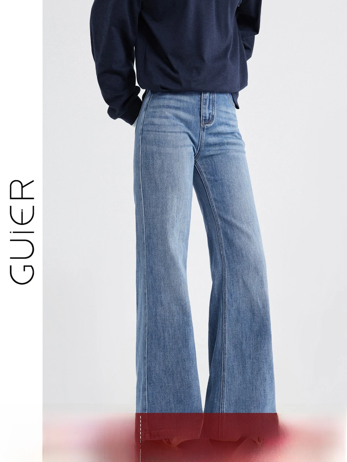 

High Waist Slimming Blue Jeans Women's Spring Casual Loose Straight Leg Denim Pants Versatile Wide Leg Spring 2026