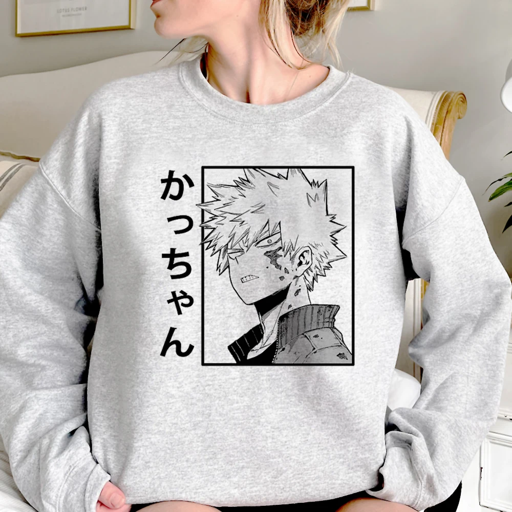 Felpe con cappuccio Bakugo donna graphic Kawaii Fleece abbigliamento camicia con cappuccio donna cappuccio harajuku