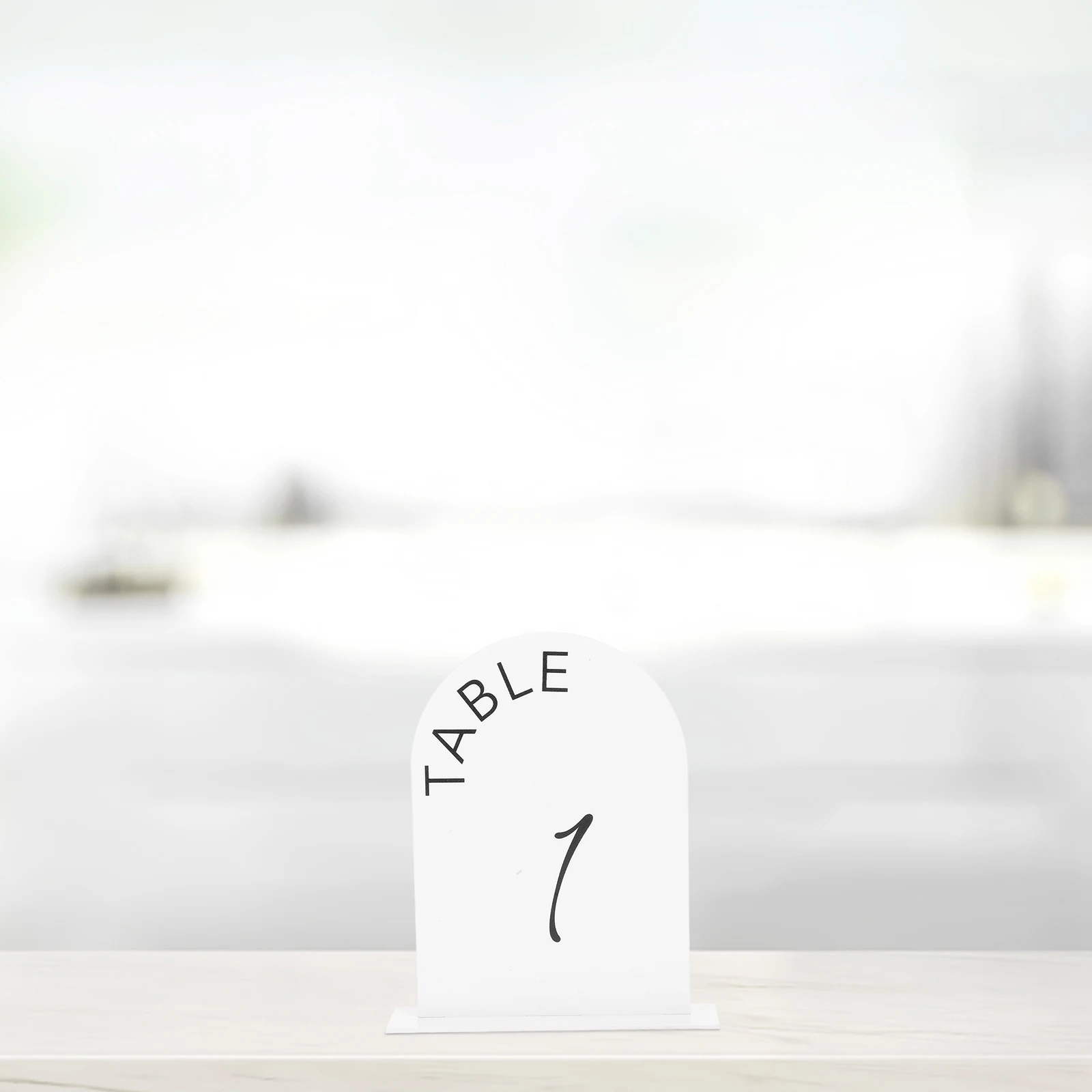 

10pcs Arch Acrylic Table Numbers 1-10 White Sturdy Elegant Number Signs Wedding Reception Party Event Decor Card