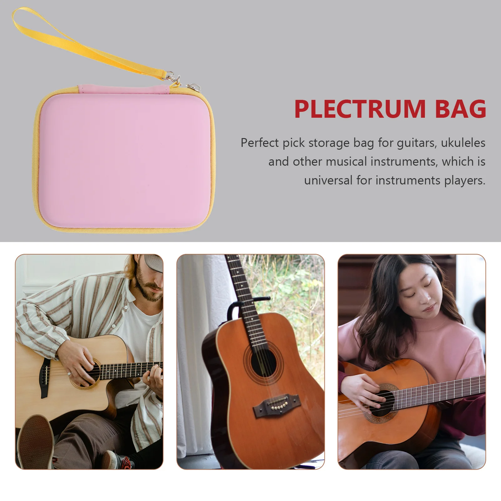 

Guitar Pick Bag Portable Plectrum Holder Accessories Storage Box Acoustic Holders Picks Case Eva Sleeve Portfolio