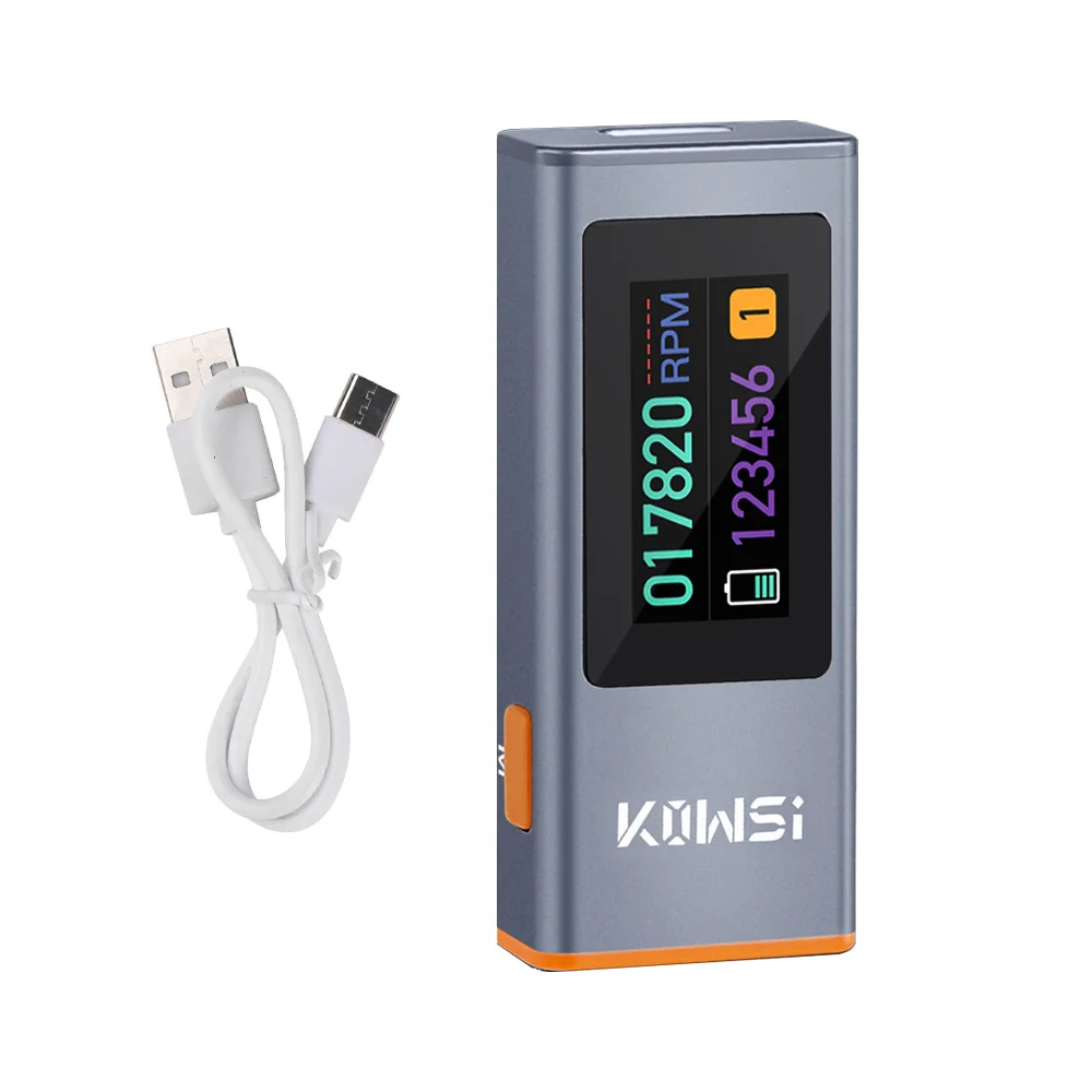 Mini Laser RPM Tachometer DC 5V 0.96-inch TFT Display Non‑Contact Laser Tachometer With Infrared Laser Sensor for Motors Fans