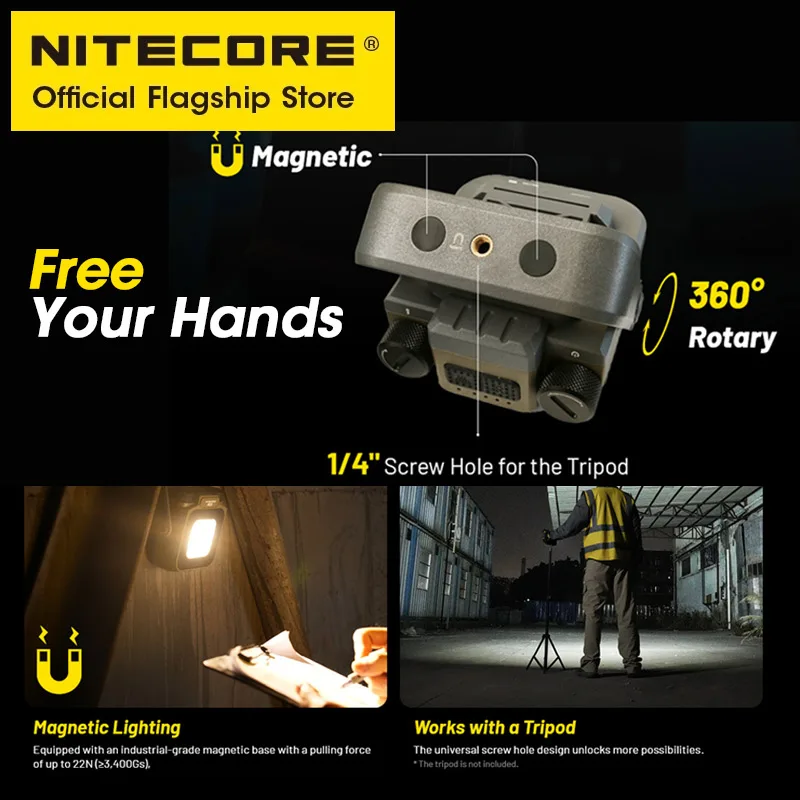 NITECORE NWL30 3-в-1 уличный рабочий фонарь рабочий свет прожектор отпугиватель комаров аварийный источник питания встроенный аккумулятор емкостью 18000 мАч