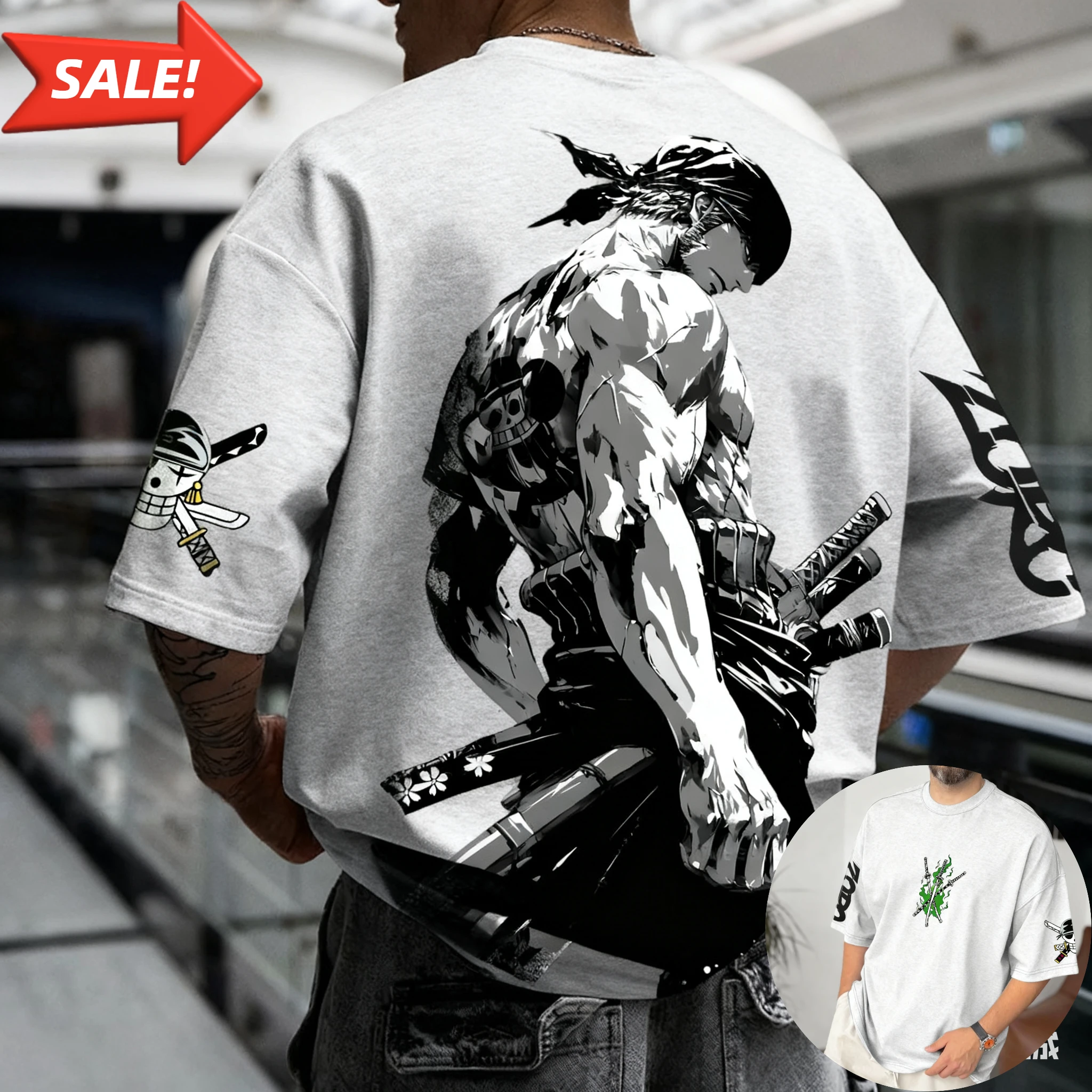 Anime Zoro une pièce Harajuku hommes Super Saiyan Vintage été T-shirt ample femmes Streetwear décontracté à manches courtes T petit haut