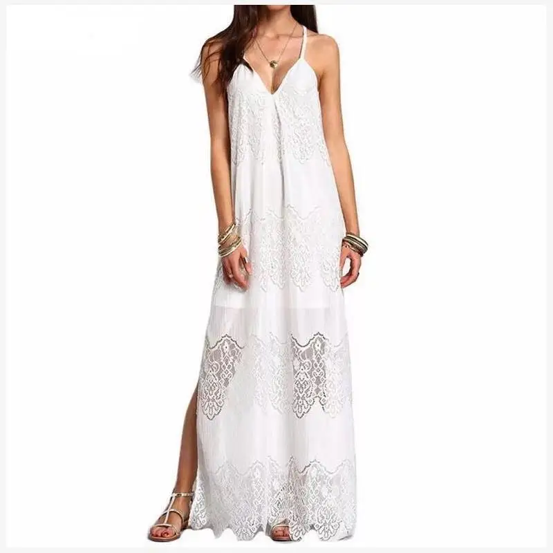 Sexy Lace V-ne Splice Strapl Dr Beach Skirt for Women Summer New Sle Trendy One-piece Clothing Item Number 693