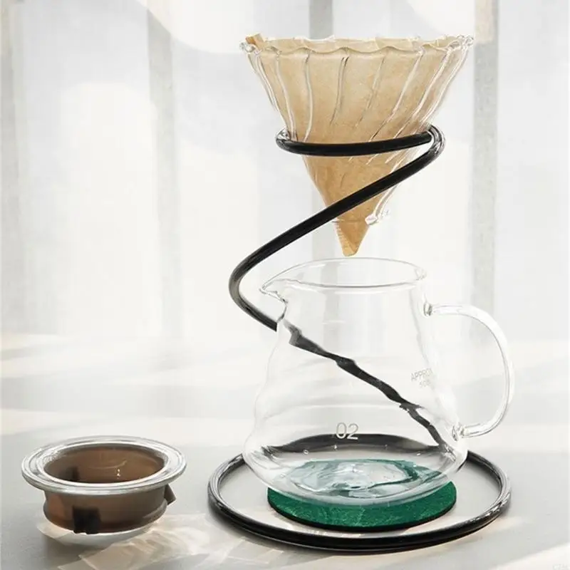 C7AC Coffee Brewing Support Stand Metal Filter Holder for Pouring Over Dripper Use Above Mug or Servers, 1 Piece Home Accessory