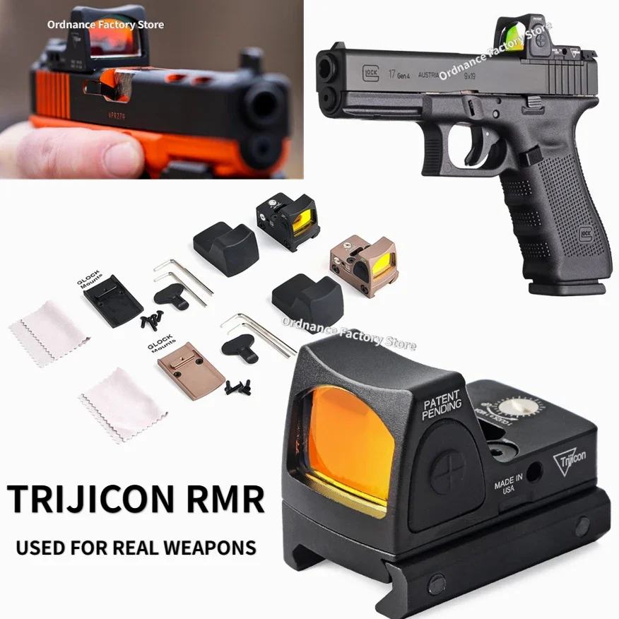 RMR Mini Tactical Red Dot Sight Hunting Rifle Reflex Sight Airsoft Glock Holographic Shooting Sight For Picatinny Weaver Rail