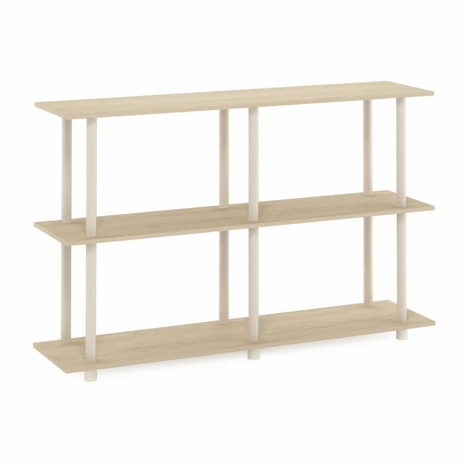 

Furinno Turn-N-Tube No Tools 3-Tier Modern Bookcase, Bauhaus Oak/Beige