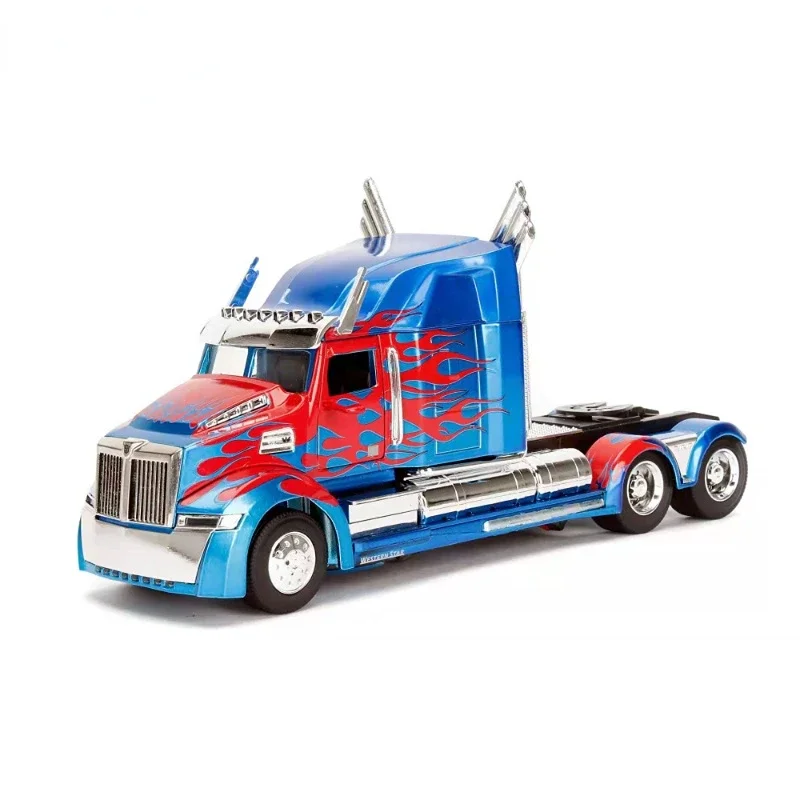 1:24 Transformers Optimus Prime Western Star 5700XE Phantom Metal Model Alloy Toy Car per bambini collezione regalo J224