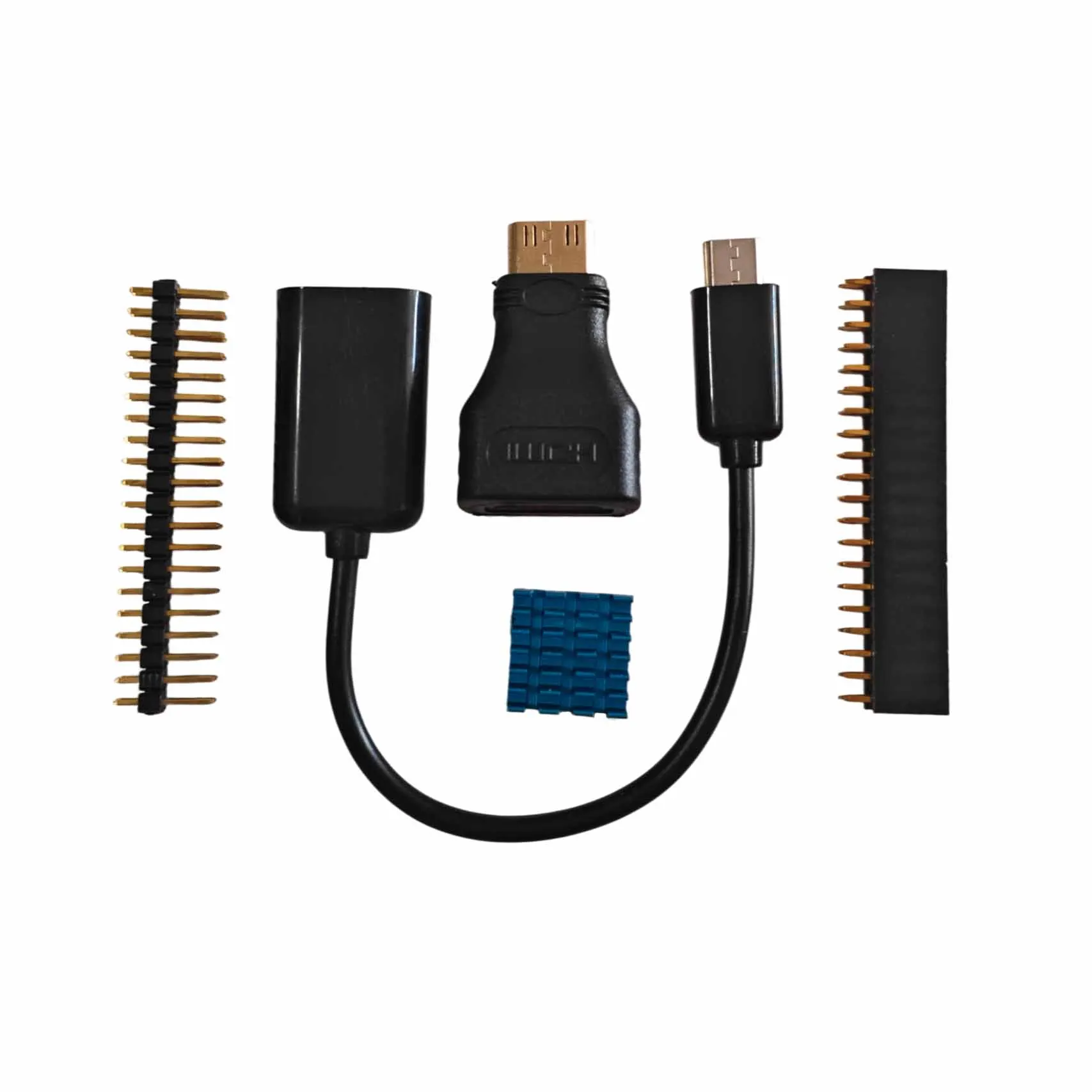 5 in 1 Mini HDMI-compatible Adapter + OTG Cable + 40Pin GPIO Header for Raspberry Pi Zero W