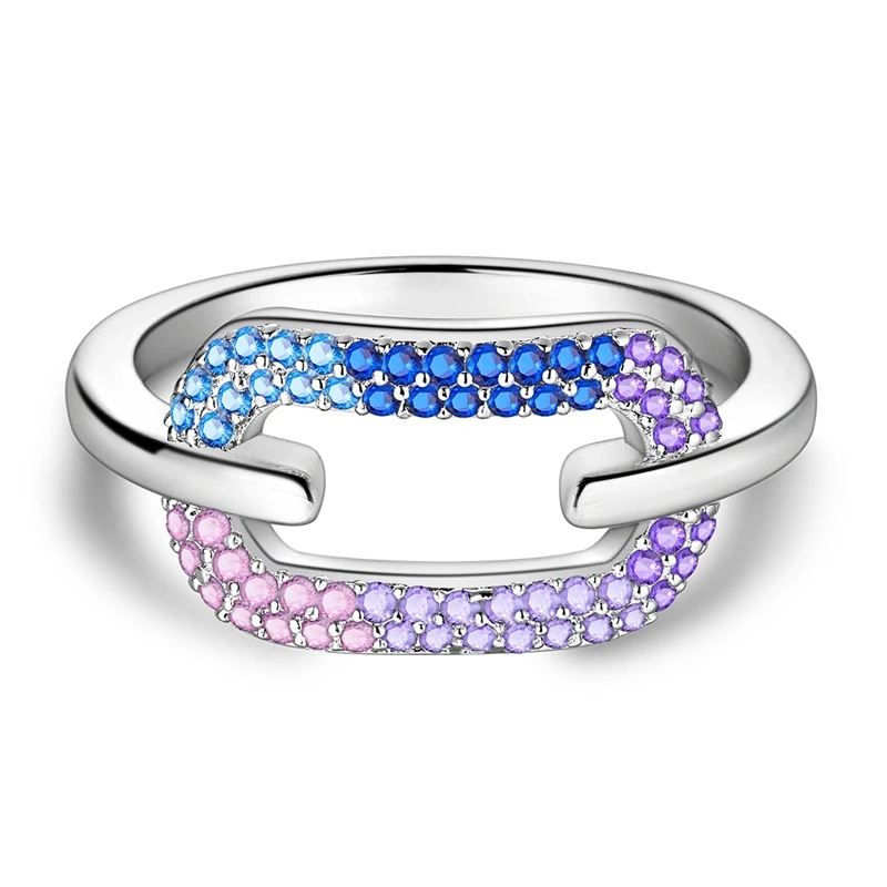 

Original 925 Sterling Silver Glamorous U-Shaped Ring For Women Girls Jewelry Birthday Anniversary Gifts