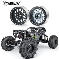 YEAHRUN 2.6 inch Aluminum Alloy Beadlock Wheel Rims Hubs Rubber Tyres Tires for Black Mamba Mud Swamp #10181-00 Upgrade Parts