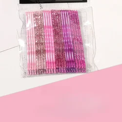1 Set Girls Decorative Hair Side Clips Korean Fashion Candy Color Hair Clips Wavy Bobby Hair Pins for Women Girls Styling Tools