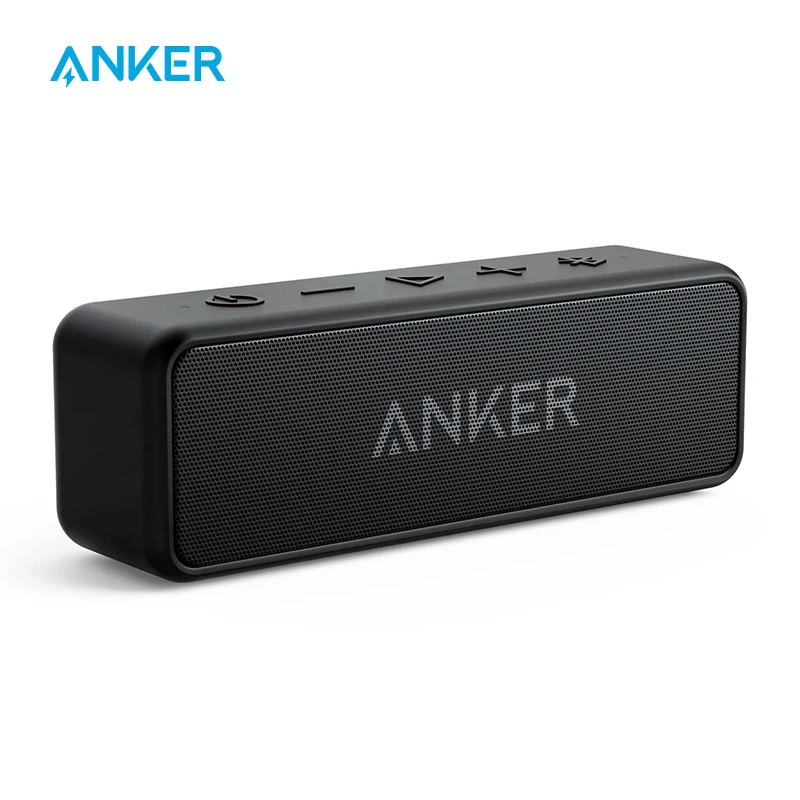 Anker Soundcore 2 휴대용 무선 블루투스 스피커, 더 나은 베이스, 24 시간 재생, 66ft 블루투스 범위, IPX7 방수