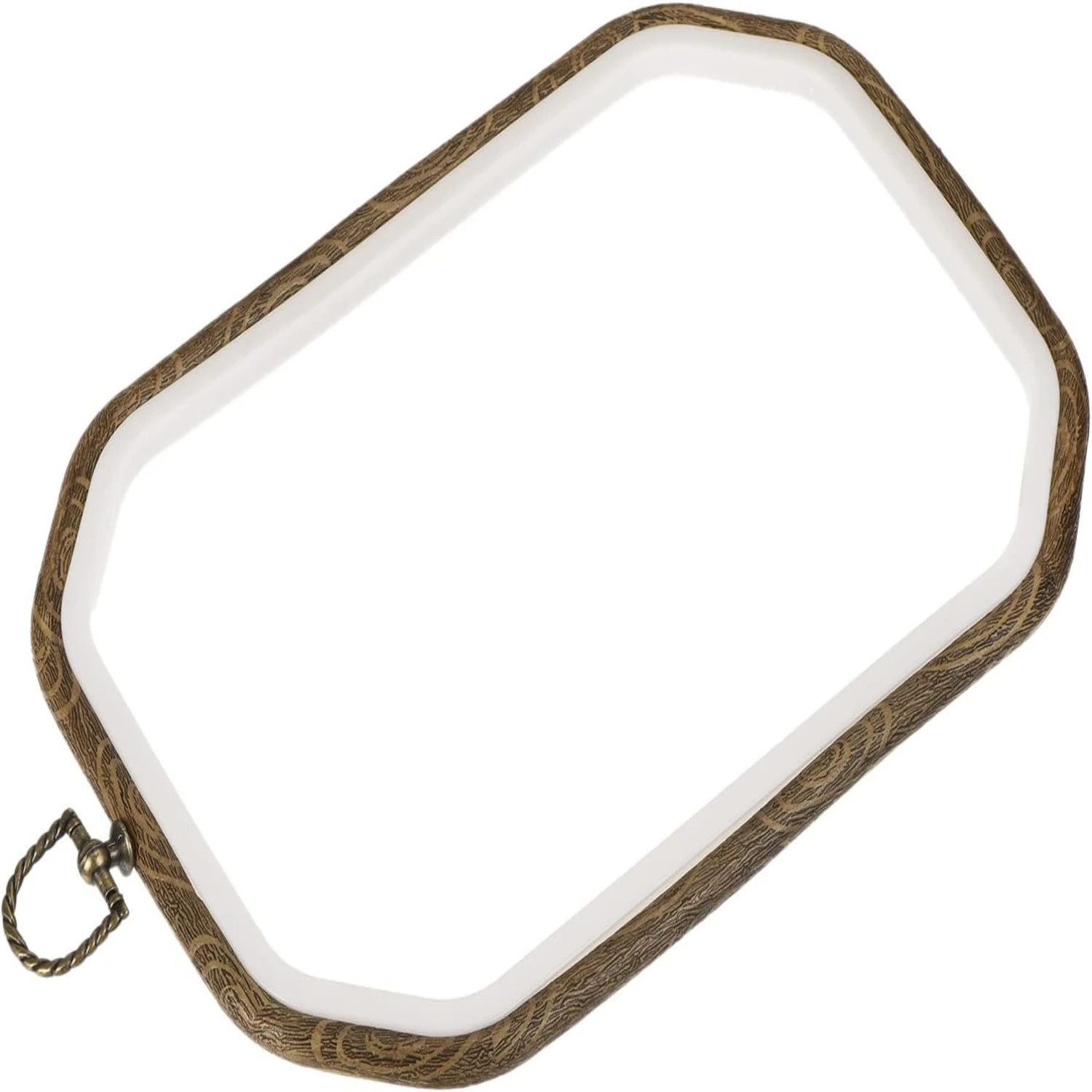 

Рамка-обруч для вышивания 9x6,5 дюймов, восьмиугольное кольцо с имитацией дерева, кольцо для вышивки крестом для художественного шитья, орнамента