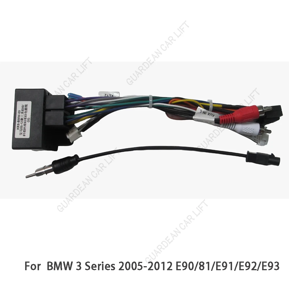 Car Radio Wiring Cable For BMW 3 Series X1 E90/81/E91/E92/E93 2005-2012 16Pin Harness Adapter With CANBUS Android Stereo Plug