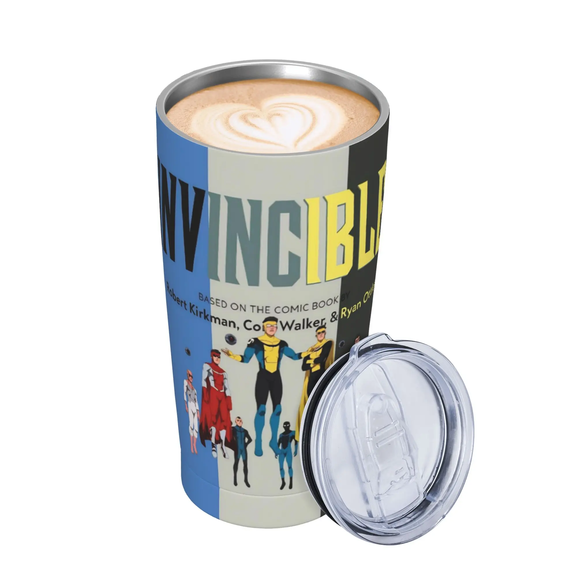 Invincibles Comic Tumbler Vacuum Insulated  Coffee Cups with Lid Straw Outdoor Mugs Hot Cold Drink 20oz