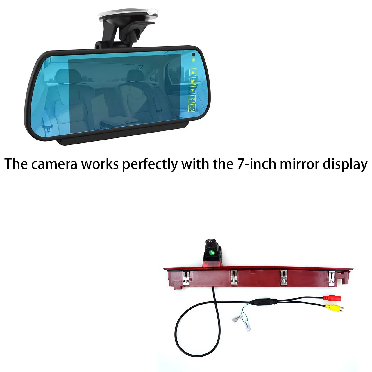 

3rd High Brake Light Rear View Camera With 7" Monitor Kit for VW T5 T6 Volkswagen Transporter Parking Backup System