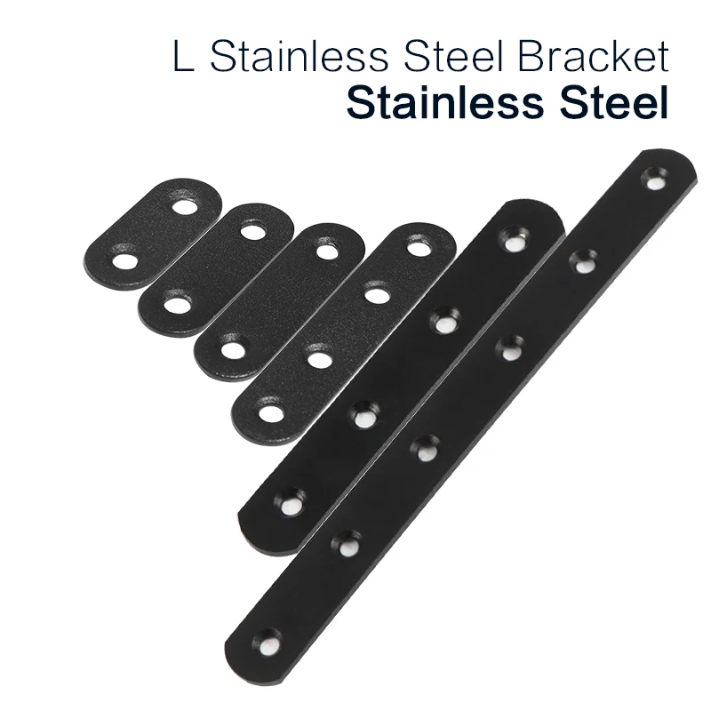 2/ 4/ 10 Pack, Flat Plate Straight Bracket Flat Metal Brace Bracket, Metal Brackets Mending Repair Plate Brace