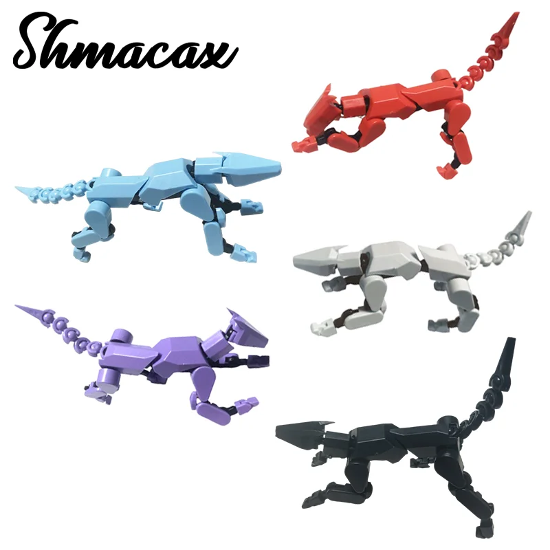 Stampa 3D mobile Multi-snodato Shapeshift Robot cane bambola fortunata 13 articolazioni giocattolo Puzzle fai da te assemblaggio giocattolo ornamenti per lo Styling regalo