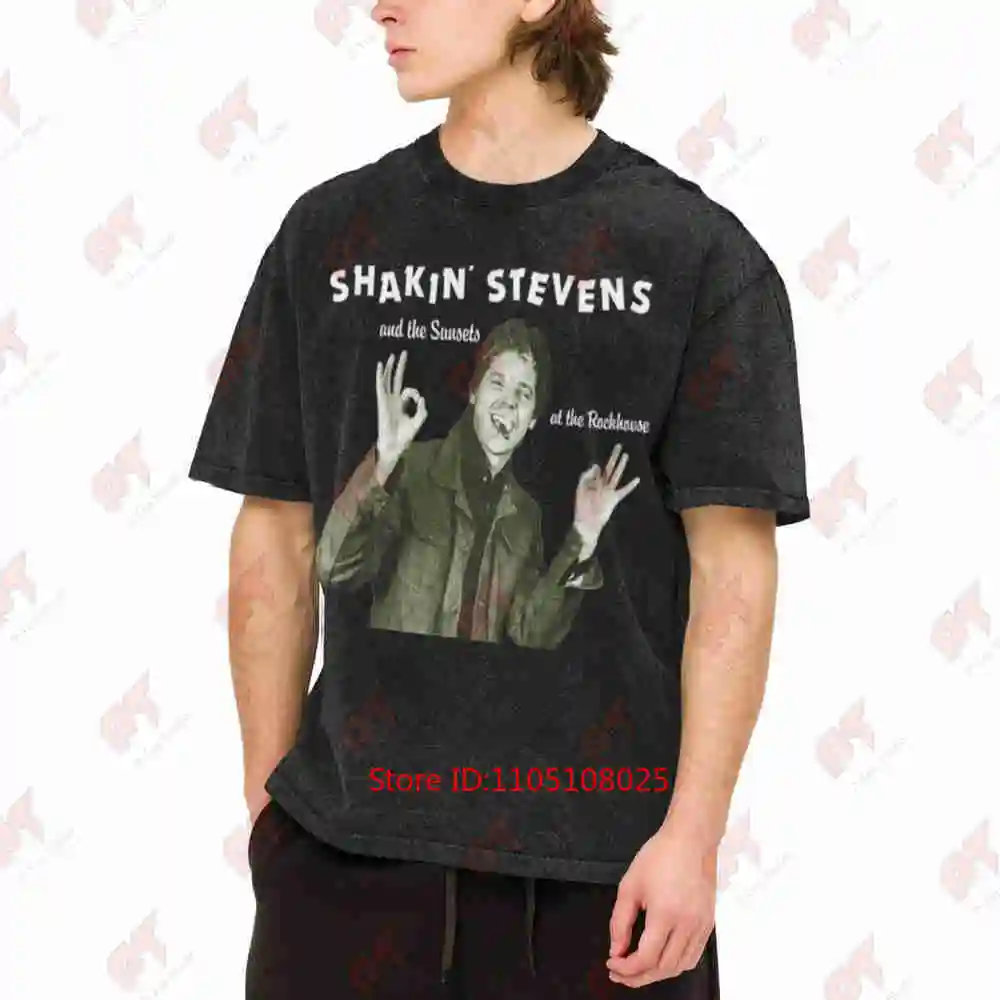 Shakin' Stevens Rockin' With Country And The Sunsets Vintage Washed Tee Pure Cotton T-Shirt