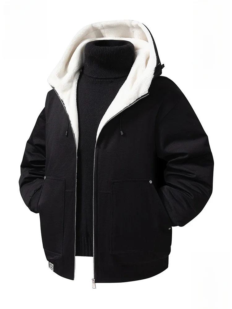 

Мужская зимняя куртка Paul Frank Monkey Lamb из хлопка с бархатным начесом, с капюшоном, новая, свободного кроя, теплая, защищающая от холода, молодежная, модная, из полиэстера