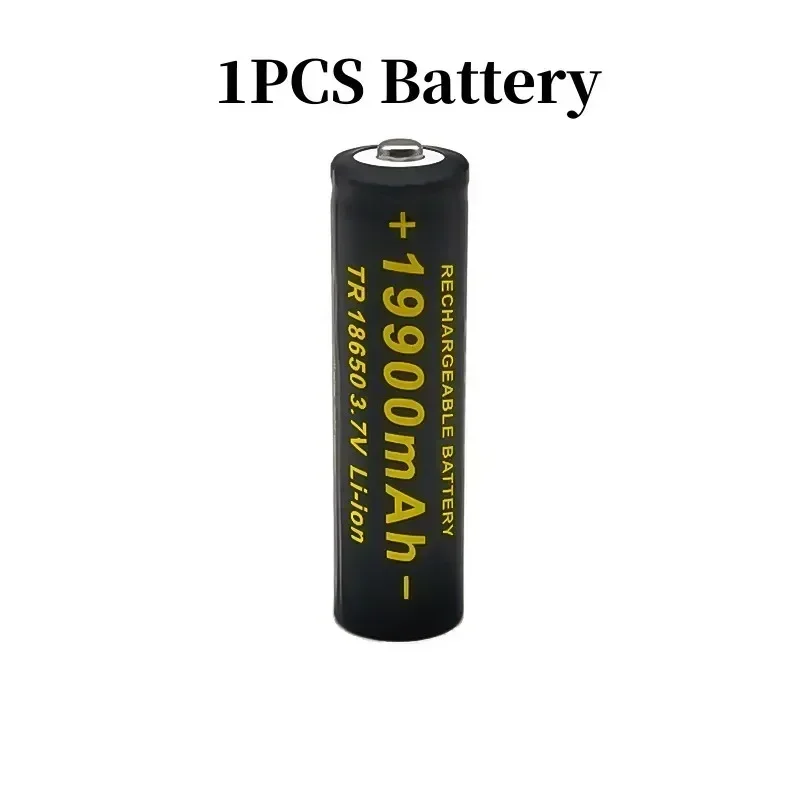 2025 18650 Lithium Battery 100% New Flashlight 18650 Rechargeable Battery 3.7V 19900mAh Used for Flashlight+201 Charger