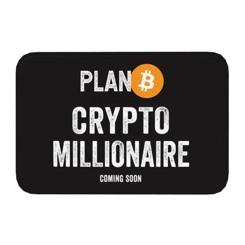 Custom Plan Bitcoin Front Door Mat Anti-Slip Outdoor Absorbent Plan B BTC Geek Doormat Floor Bath Entrance Rug Carpet