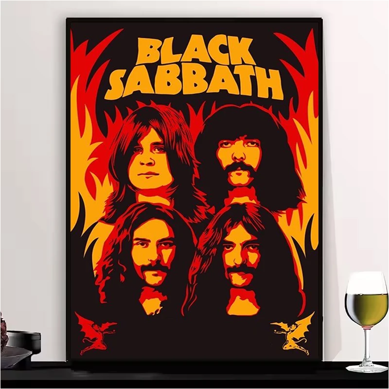 

Band B-Black S-Sabbath Posters Paper Print Home Living Room Bedroom Entrance Bar Cafe Art Painting Decoration